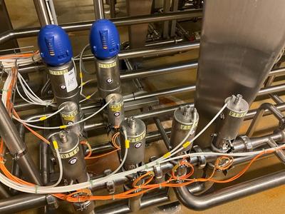 Översiktsbild av Alfa laval pneumatic valve station